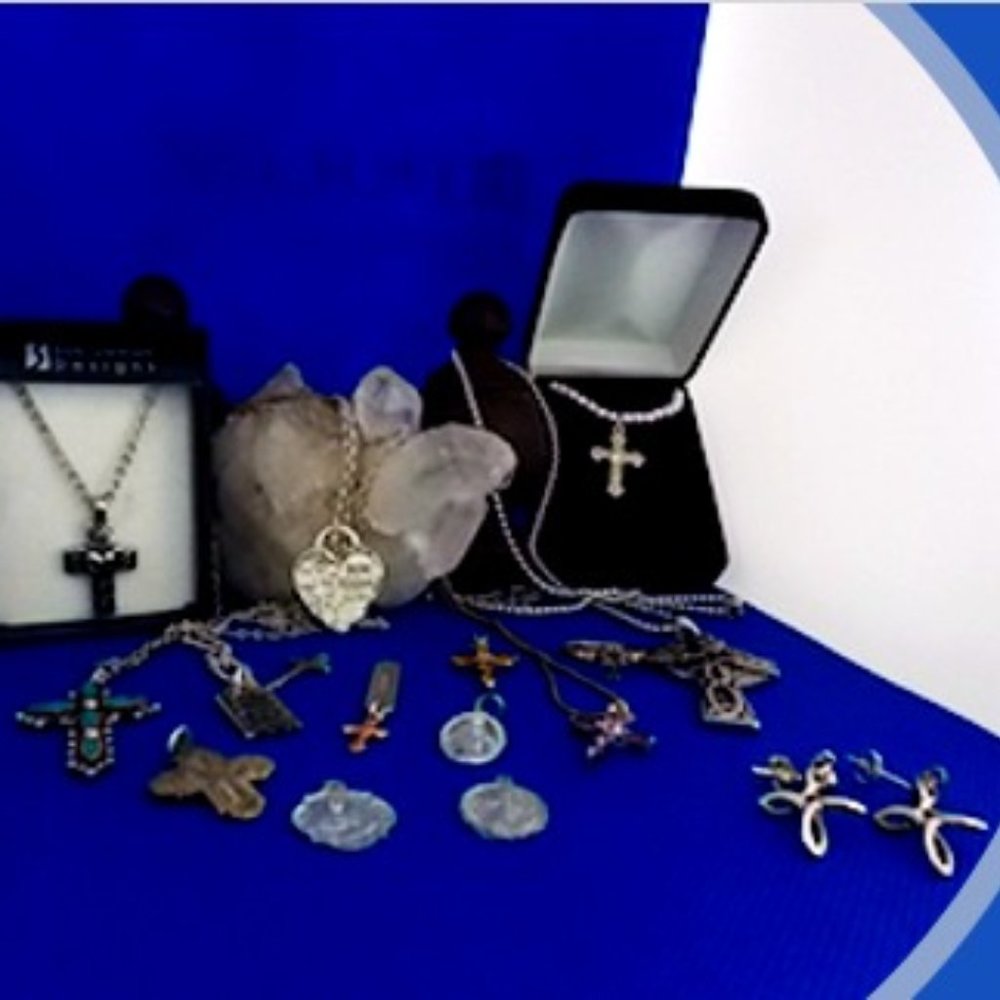 Religious Themed Lot of Jewelry Silver 925